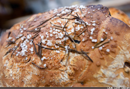Bread with salt and seasoning