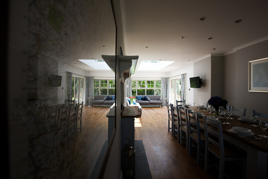 Breakfast table and games room