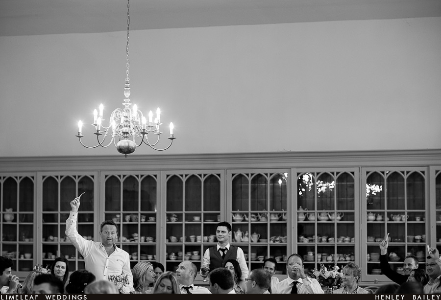 brympton-house-wedding-photography-120728-204831,_ Wedding guest takes part in the grooms wedding speech game