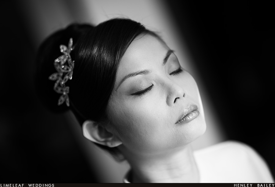 Ashley getting ready for her wedding