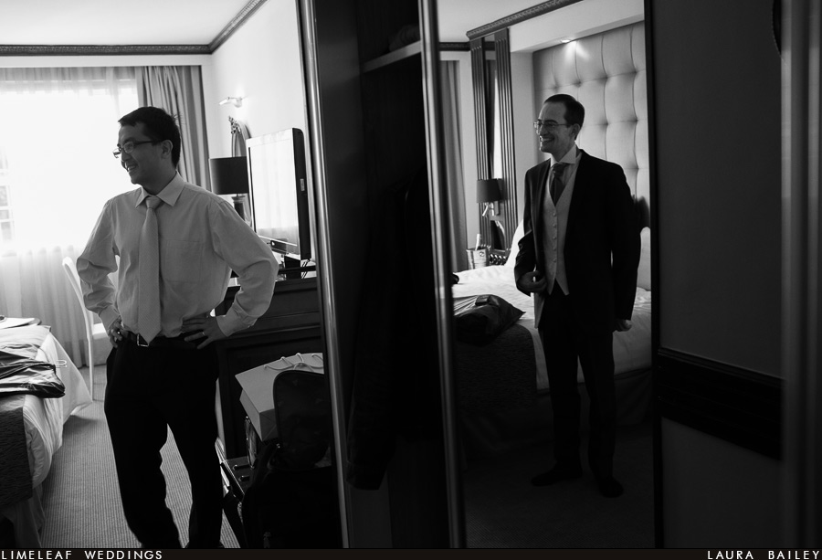 Alan with friend in the Melia hotel.