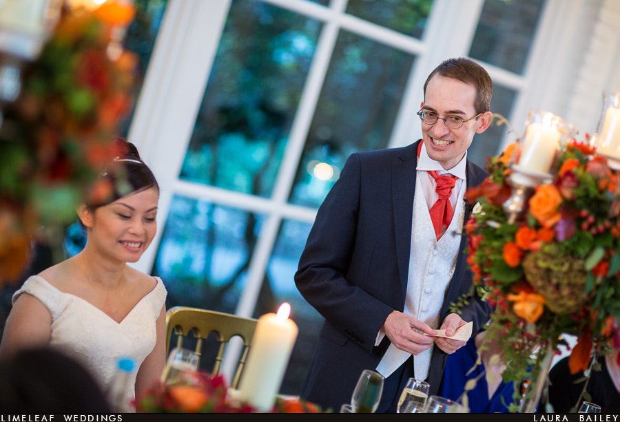 Alan delivers his speech